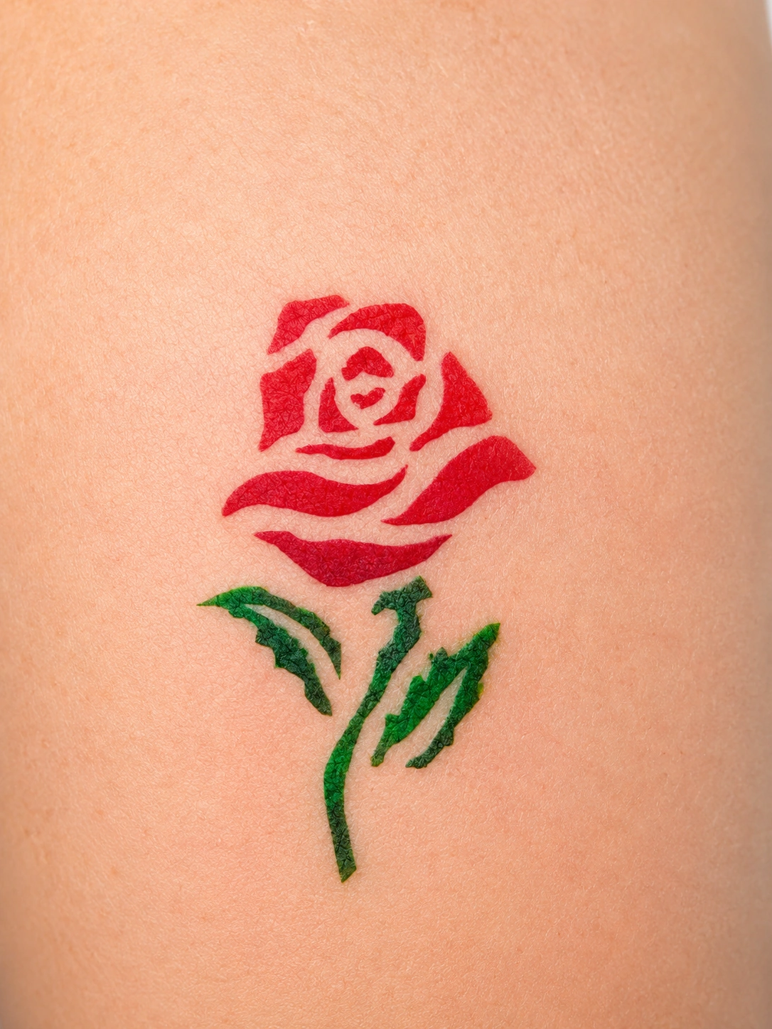 Airbrush rose tattoo design